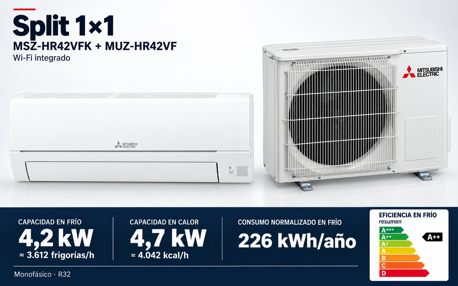 Mitsubishi Electric MSZ-HR42VFK + MUZ-HR42VF
